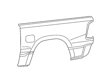 Mopar RAM 1500 Outer Bed Panel without Wheel Opening